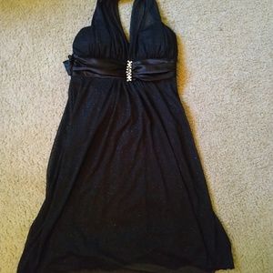 Black Halter Top Dress